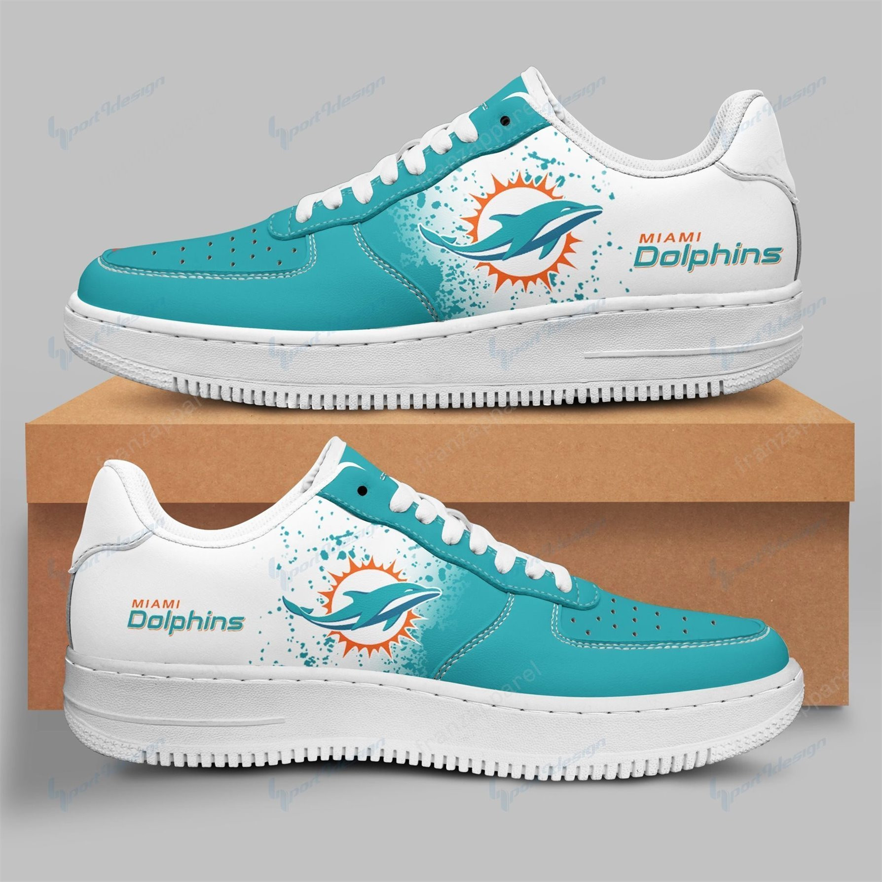 Miami Dolphins Air Force 1 Shoes 19