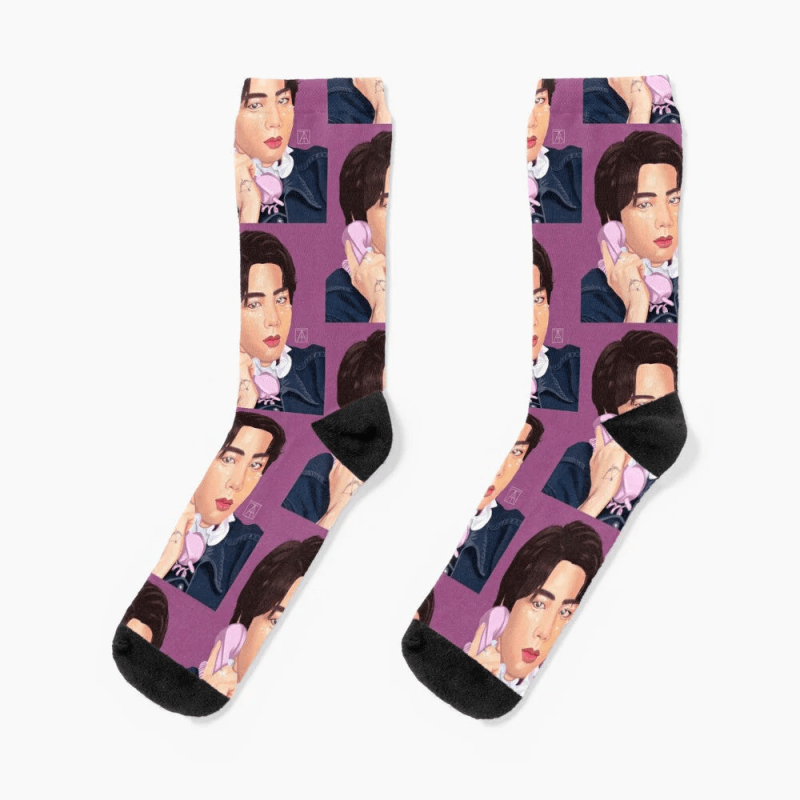 BTS IDOL Pink Jin – Socks