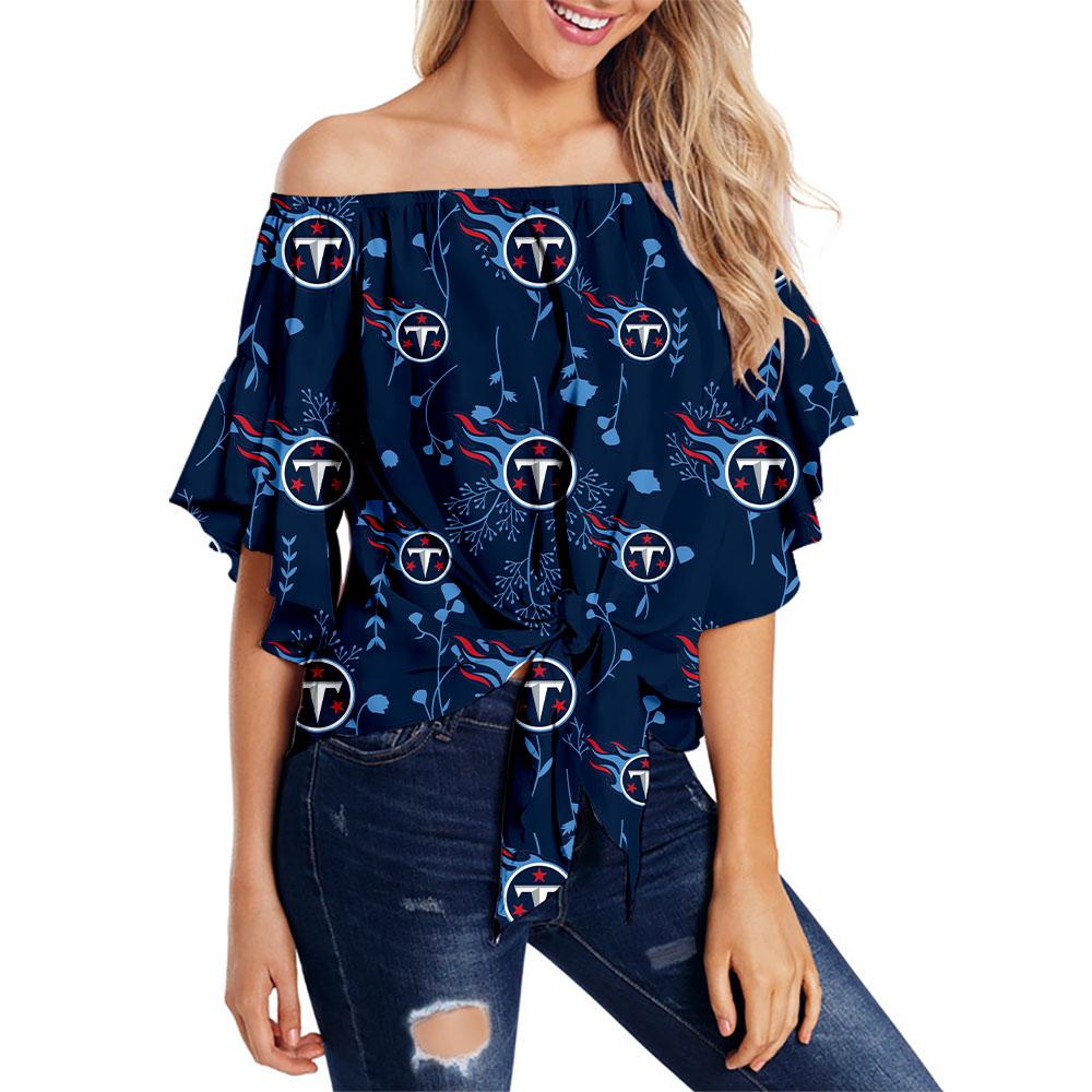 Tennessee Titans Women Smart Leaves Strapless Shirt