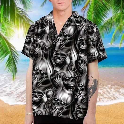 Skull Hawaii Shirt Unisex Full Size Adult Colorful Ha83671