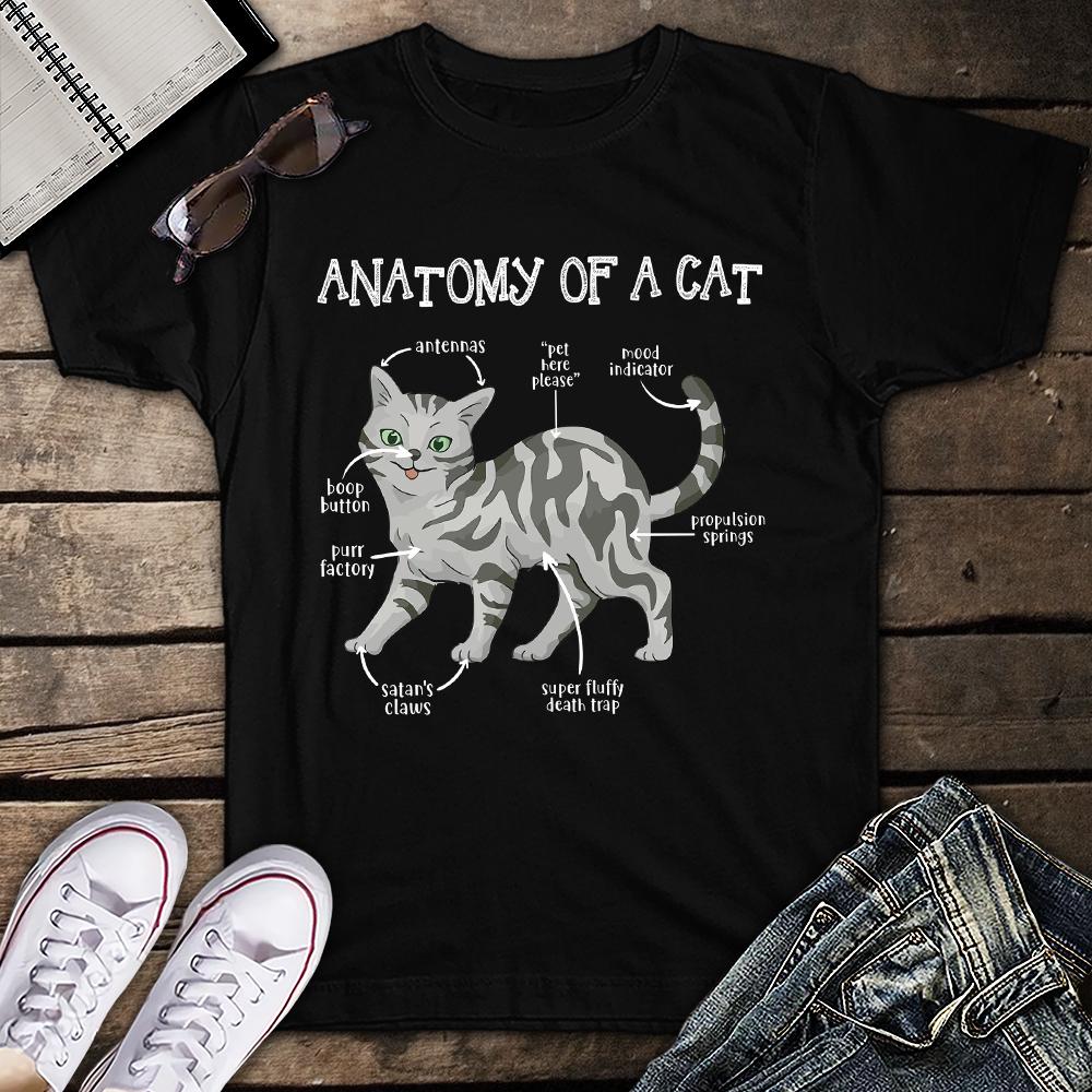 Anatomy Of A Cat Cute Funny Kitten Pet Unisex T Shirt