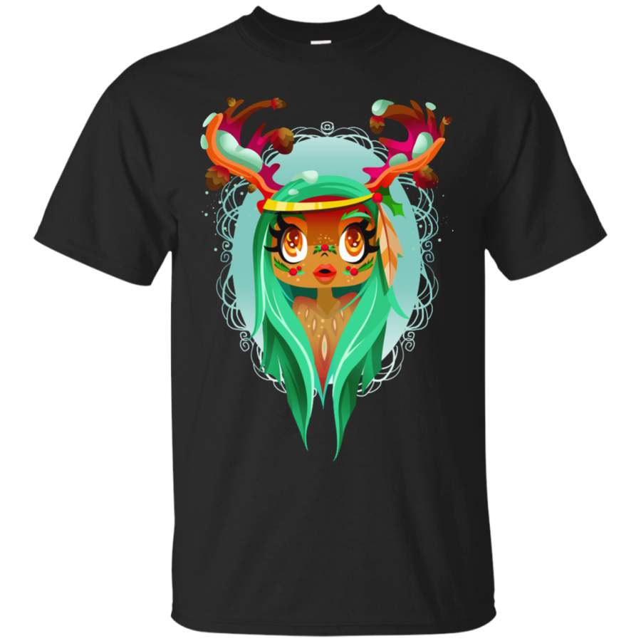 BOHO CHRISTMAS – Deer Boho Lady T Shirt & Hoodie