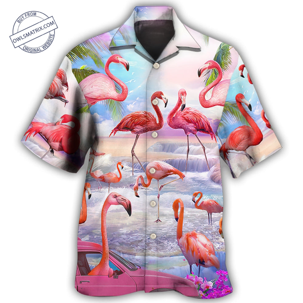 Flamingo In The Paradise Cool Style Hawaii Shirt Ha28762