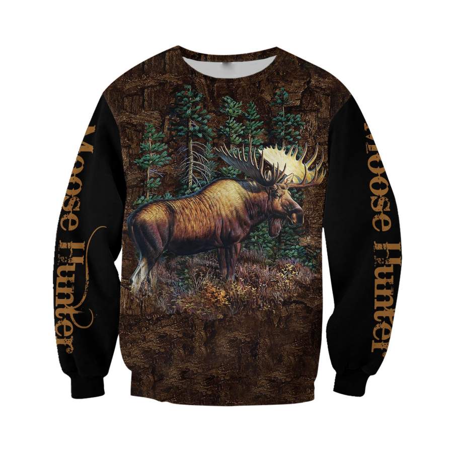 MOOSE HUNTER 3D ALL OVER PRINTED SHIRTS FOR MEN AND WOMEN PLUS SIZE NQS175