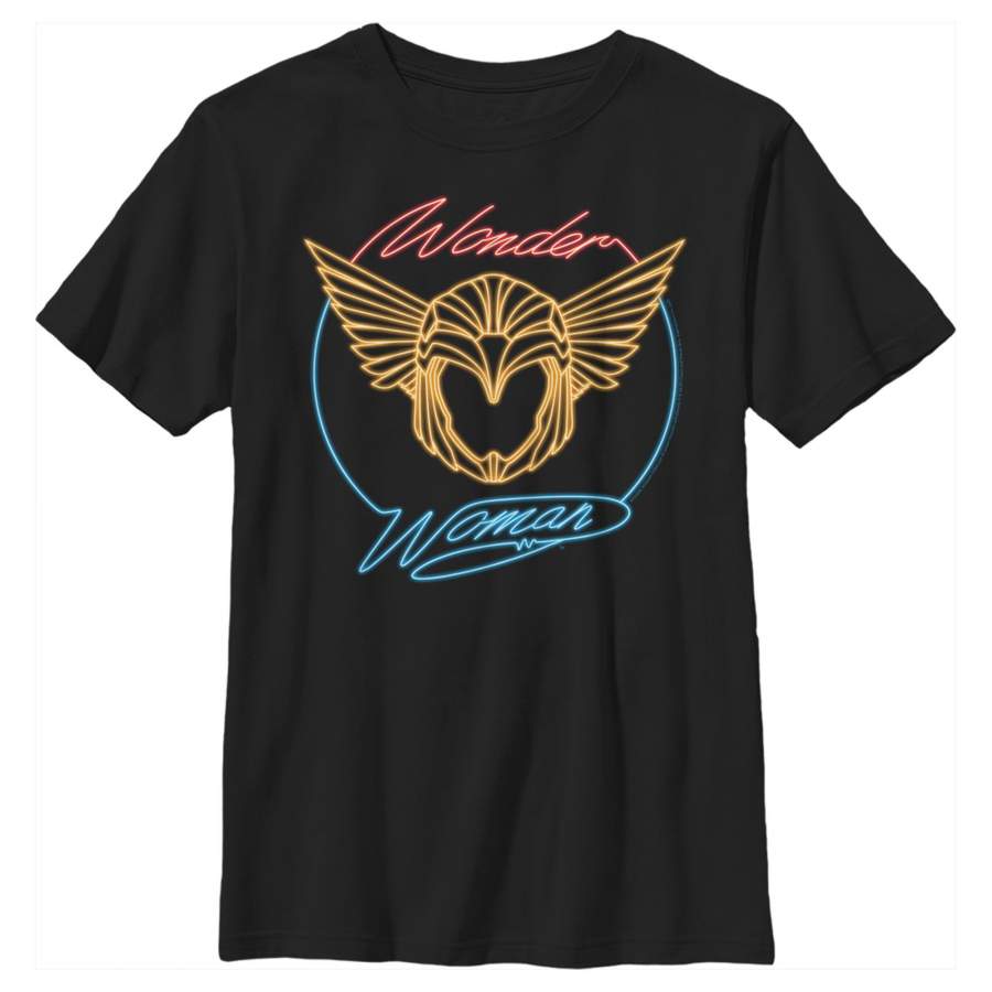 Wonder Woman 1984 Boy’s Golden Neon Helmet  T-Shirt