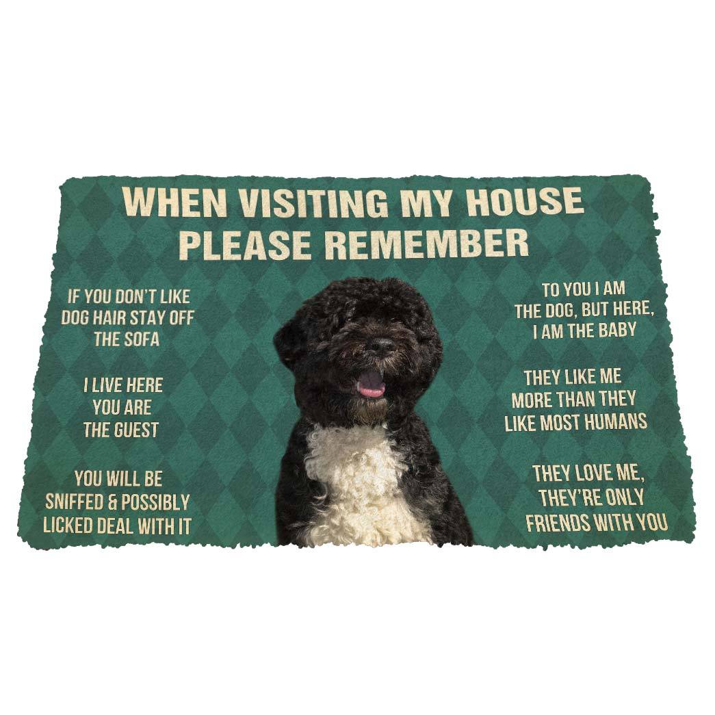 Gearhumans  Gearhuman 3D Please Remember Portuguese Water Dogs House Rules Custom Doormat