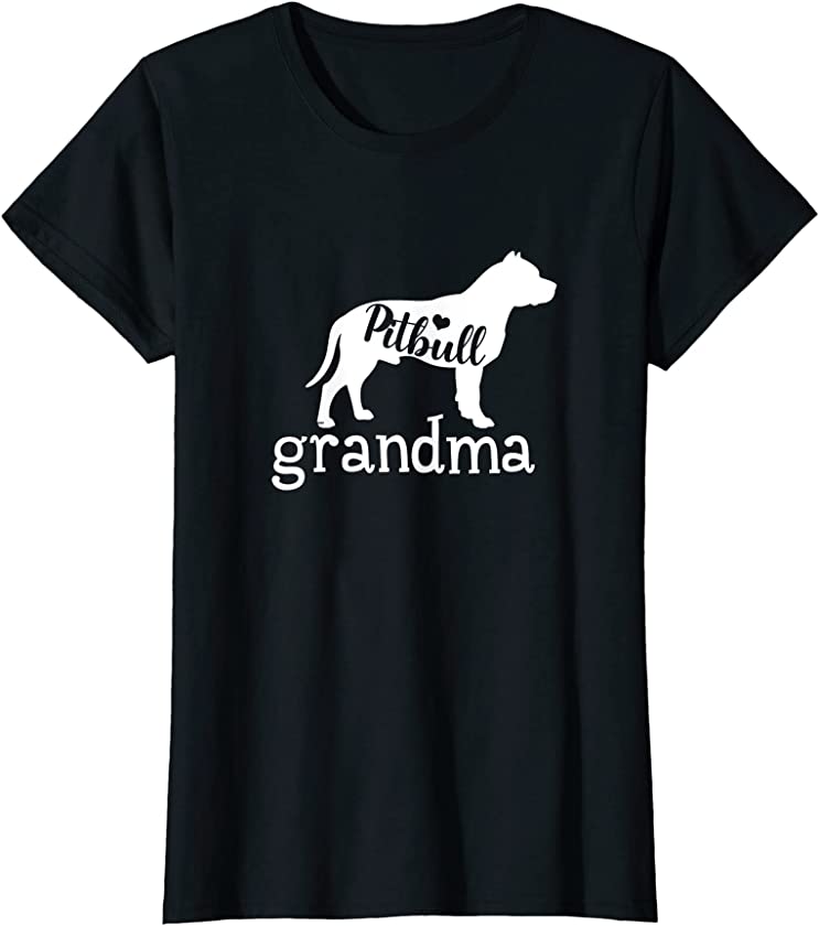 Womens Pitbull Grandma Gifts Pitbull Dog Puppy Pet Lover Christmas T-Shirt