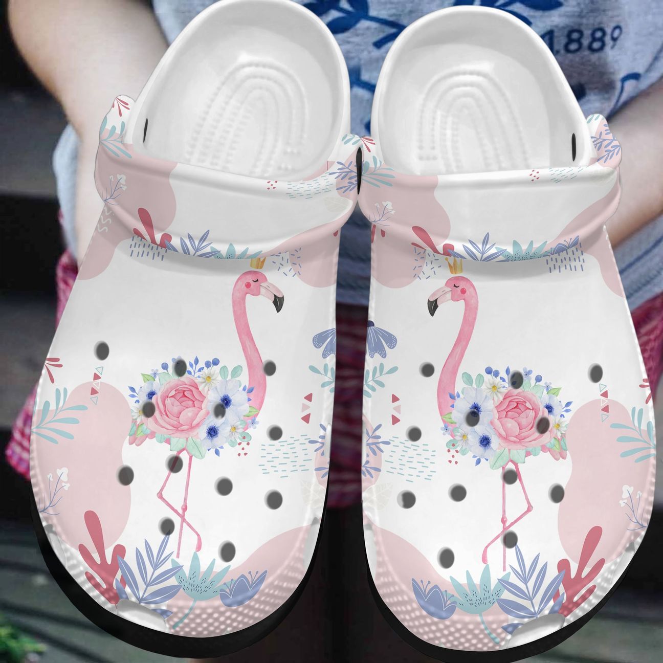 Flamingo Personalized Clog, Custom Name, Text, Color, Number Fashion Style For Women, Men, Kid, Print 3D Flamingo Flowers