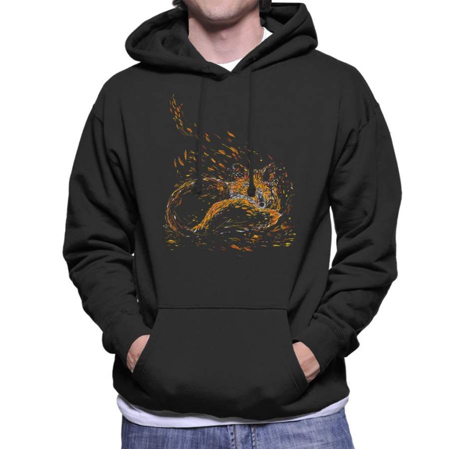 Cameo Fox Leaves Men’s Hooded Sweatshirt