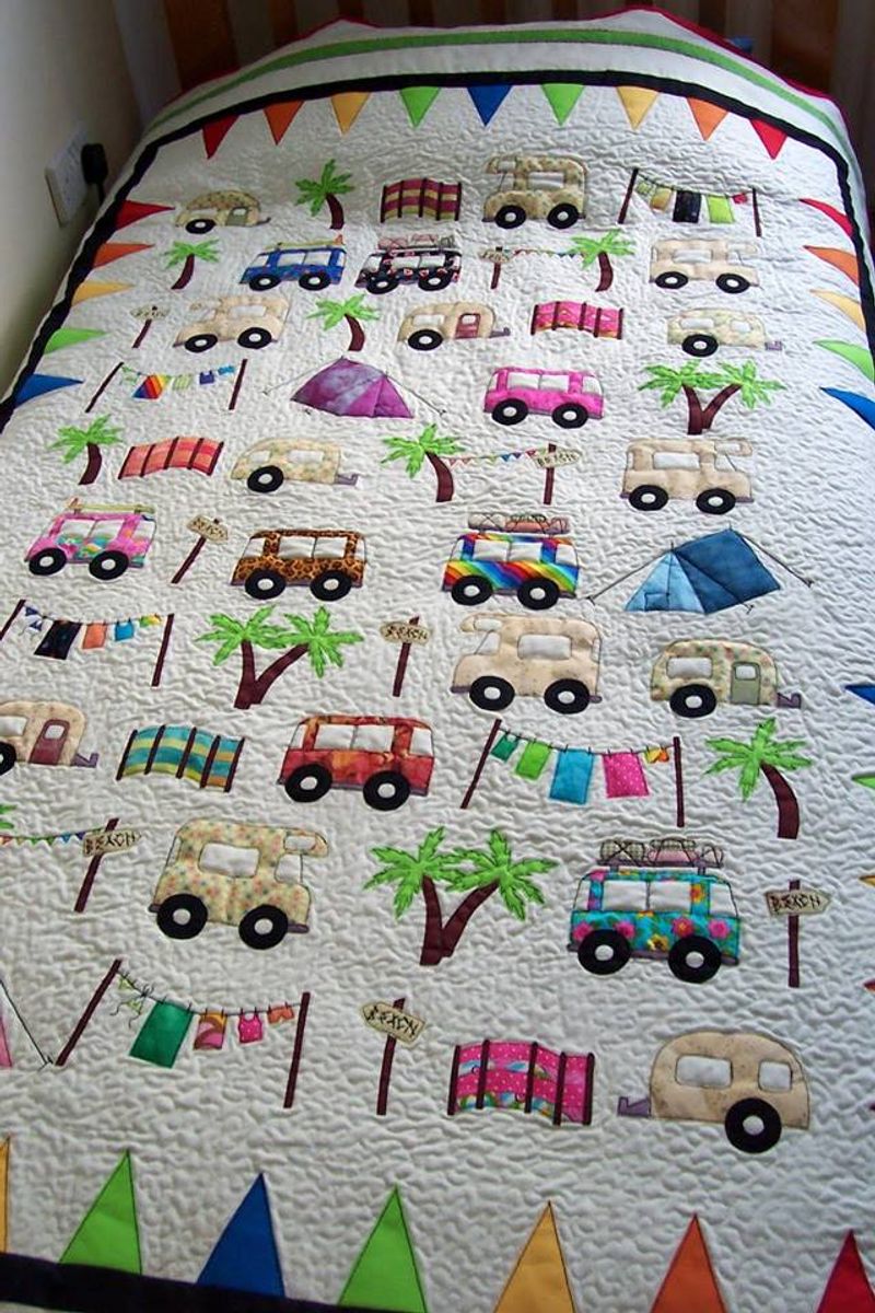 Camping Car Party – Quilt Blanket