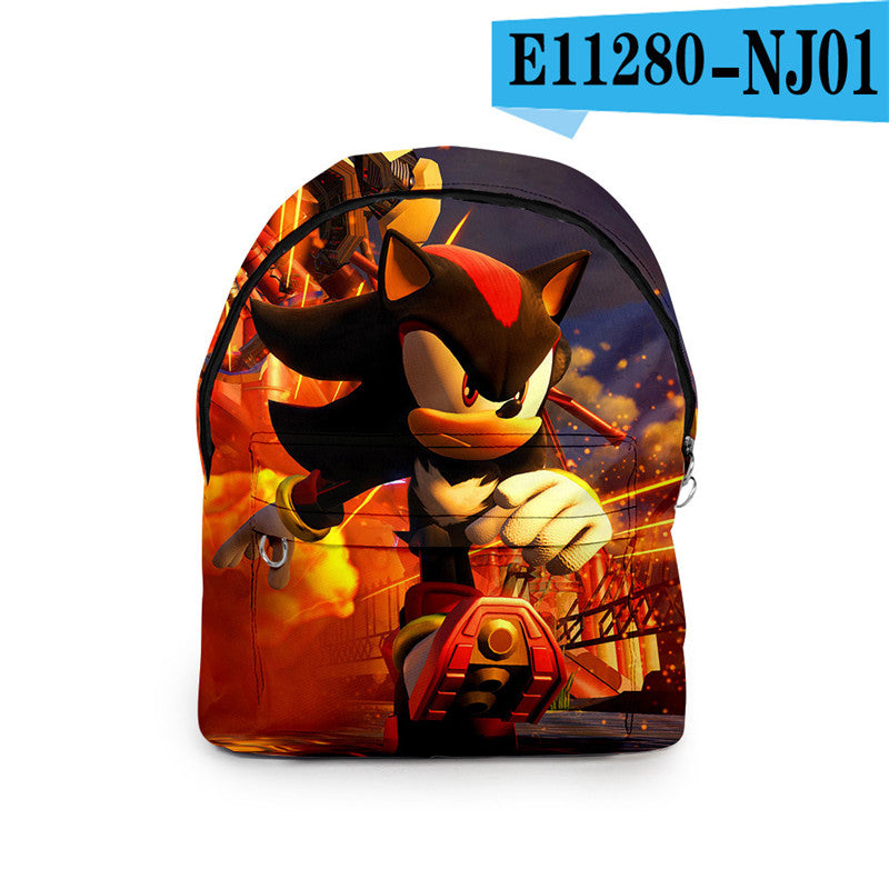 Casual Stylish Sonic The Hedgehog 3D Oxford Backpack For Boys Girls Students