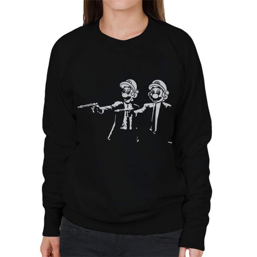 Super Mario Brothers Pulp Fiction Women’s Sweatshirt