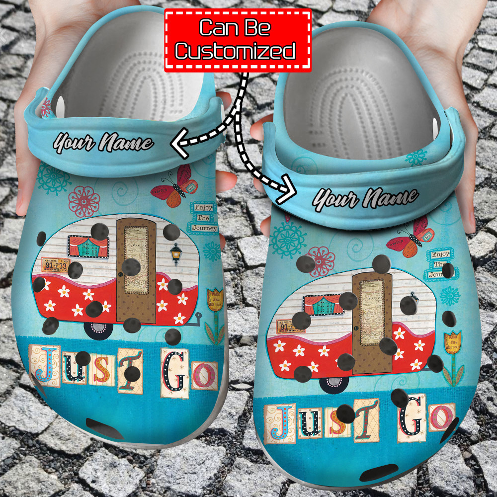 Camping Crocs – Camping Juts Go Summer Happy Camper Best Gifts For Lovers Campers Cool Clog Shoes For Men And Women