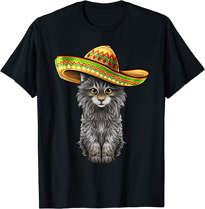 Cinco de Mayo Cat Sombrero Shirt | Mexican Kitten T Shirt