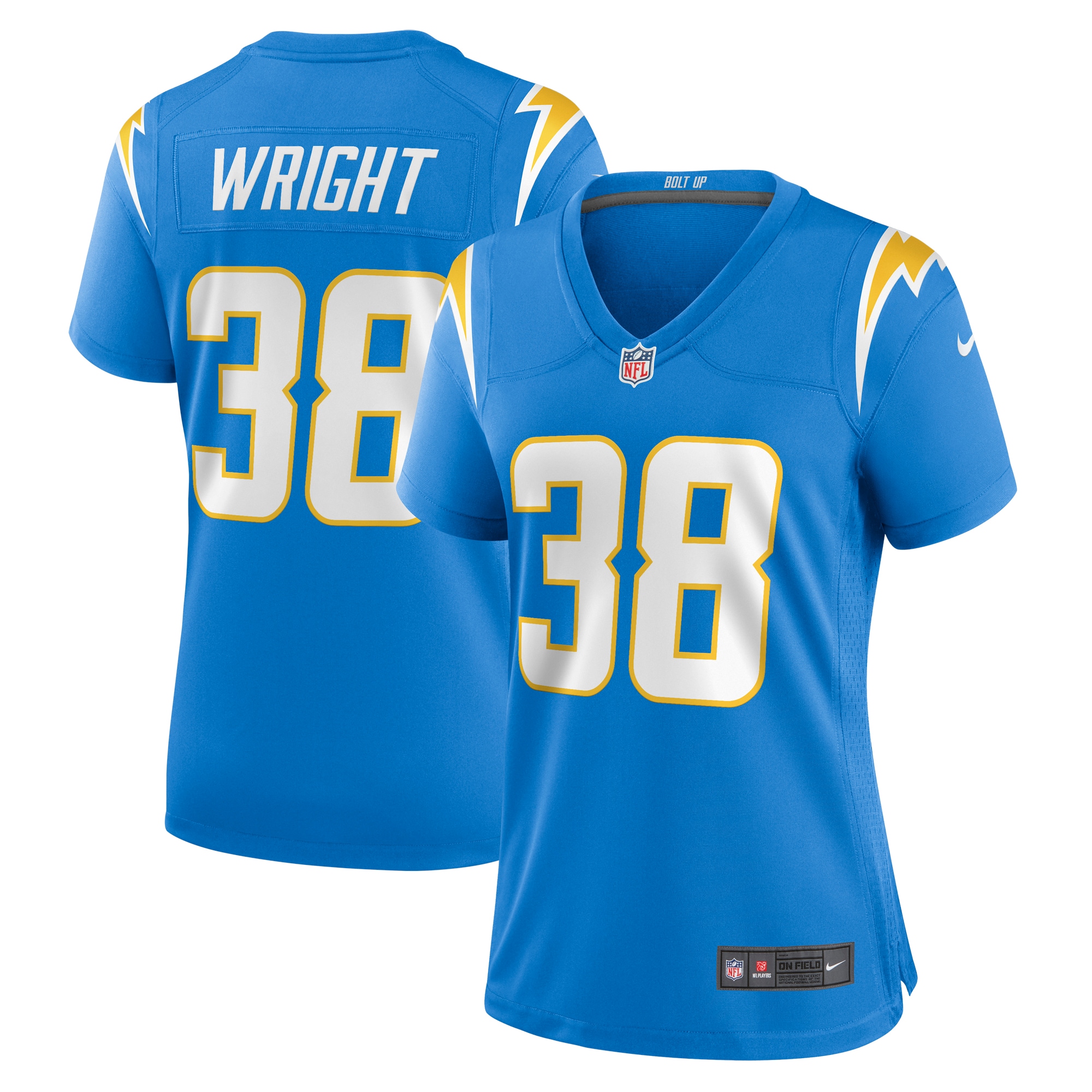 Milton Wright Los Angeles Chargers Women's Game Jersey – Powder Blue