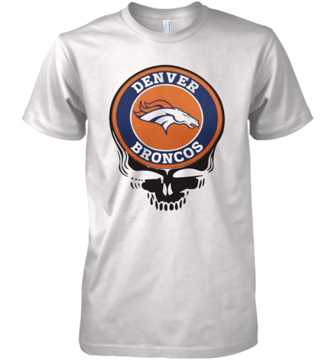 Denver Broncos Football Skull Premium Men’S T-Shirt