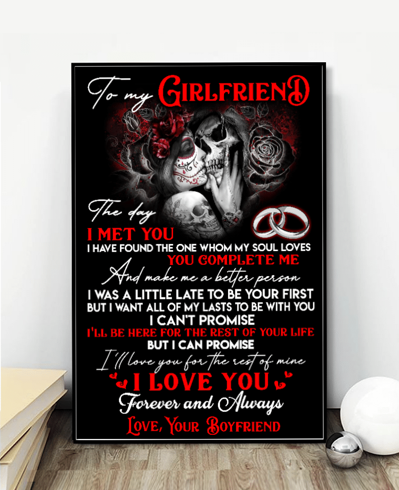 Skull Girlfriend Love For My Life Poster GG