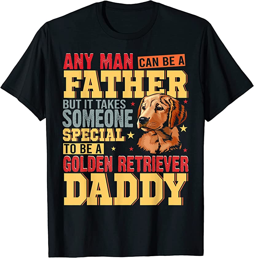 Vintage Special Golden Retriever Daddy Fathers Day Dog Lover T-Shirt