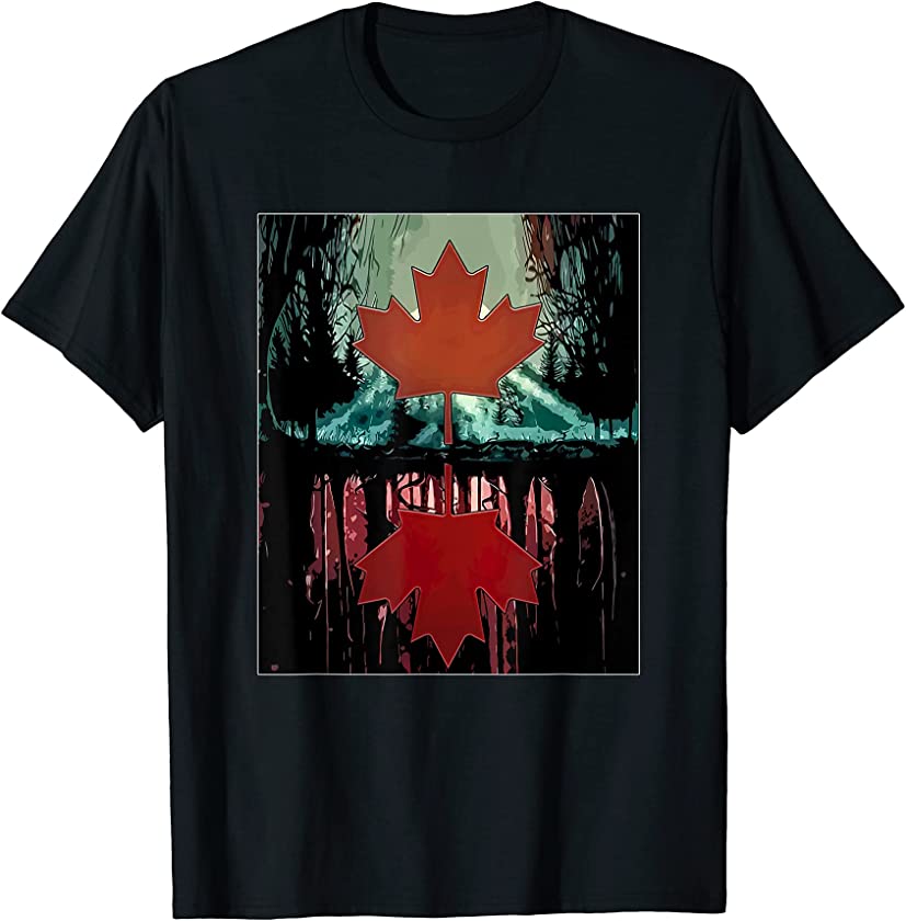 Vintage Jungle Aesthetic Maple Leaf T-Shirt