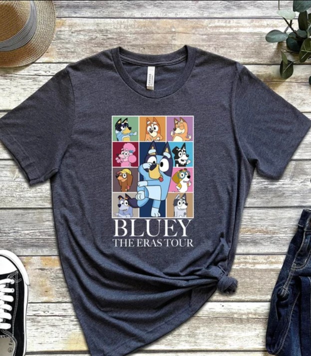 Bluey Eras Tour Shirt   Midnights Bluey Tee   Family Vacation Disney Shirt