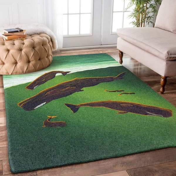 Whale 6 Area Rug Living Room Rug Home Decor Floor Decor VH3