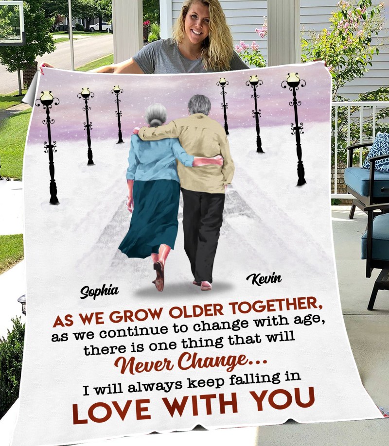 Never Change I Will Always Keep Falling In Love With You, Personalized Custom Couple Forever Blanket, Gift For Couple