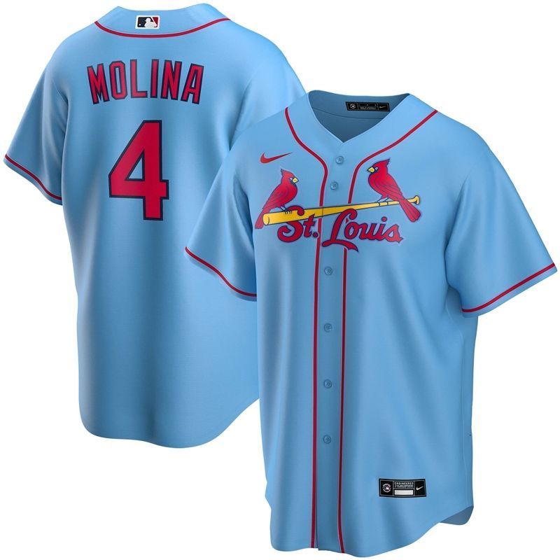 Yadier Molina #4 St Louis Cardinals 2020 MLB Blue Jersey