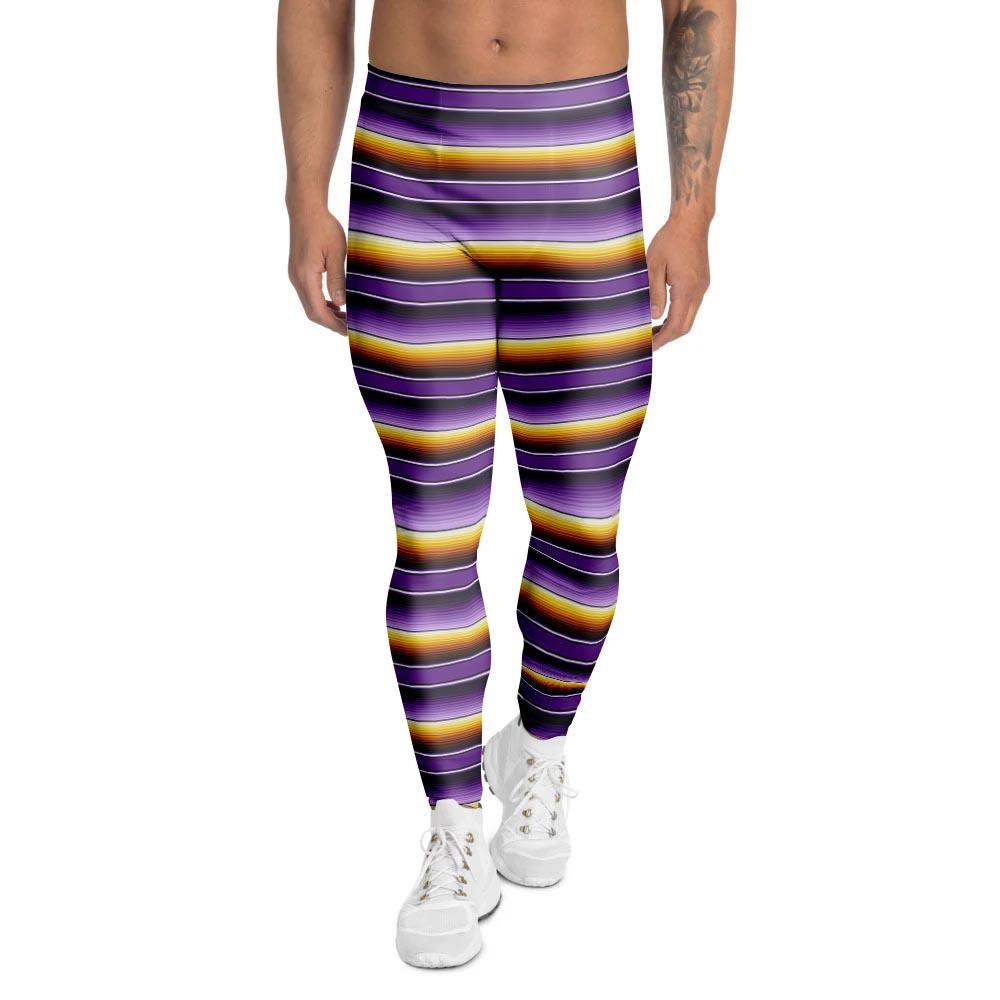 Yellow And Purple Mexican Baja Men’S Leggings