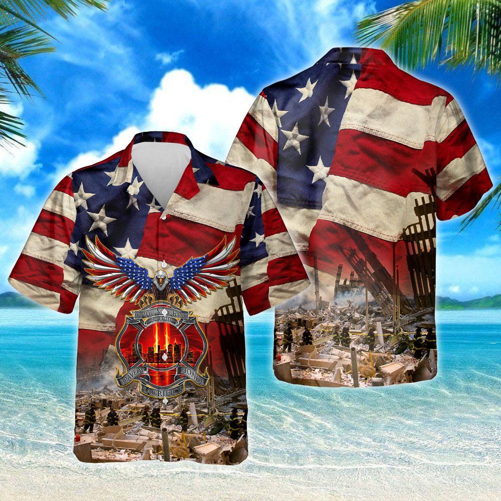 We Will Never Forget September 11Th Bravery Sacrifice Honor Hawaiian Shirt | For Men & Women | Adult | Hw8068