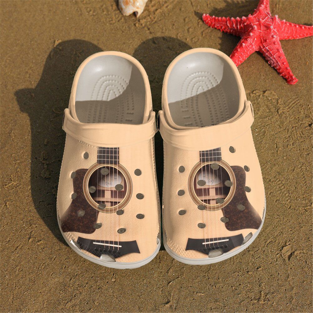 Guitar Personalized Clog, Custom Name, Text, Color, Number Fashion Style For Women, Men, Kid, Print 3D Guitar Passion