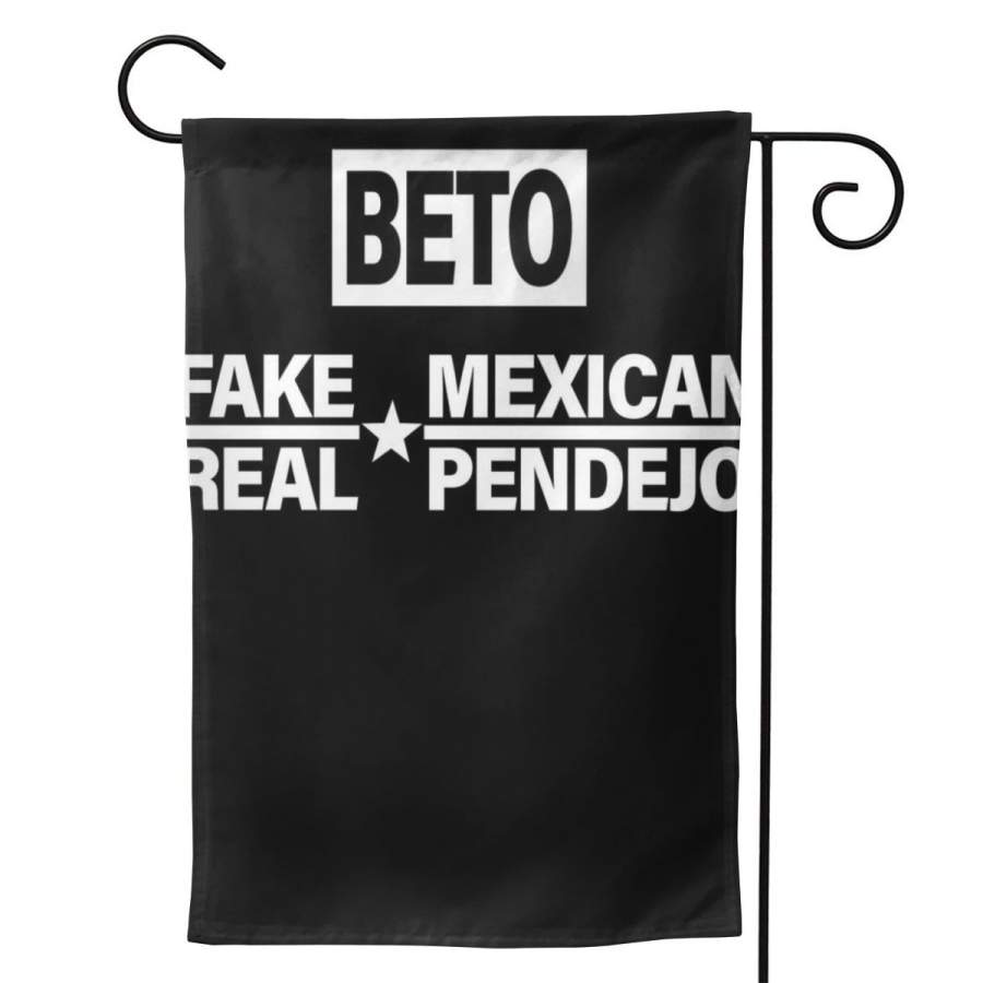 2 Pcs Garden Flag Beto Fake Mexican Real Pendejo Horizontal Poster 12.5″x18″ -Mothers Day, Birthday Gifts for Mom, Dad, Wife, Husband, Daughters, Grandma, Friends