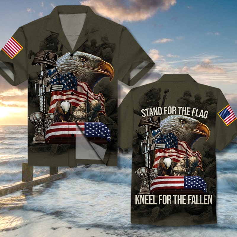 Stand For The Flag Kneel Fallen All Over Print Hawaii Shirt Veteran Ha65022