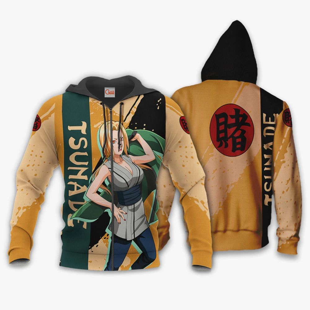 Tsunade Hoodie Naruto Shirt Custom Anime Zip Jacket Unisex Men Women