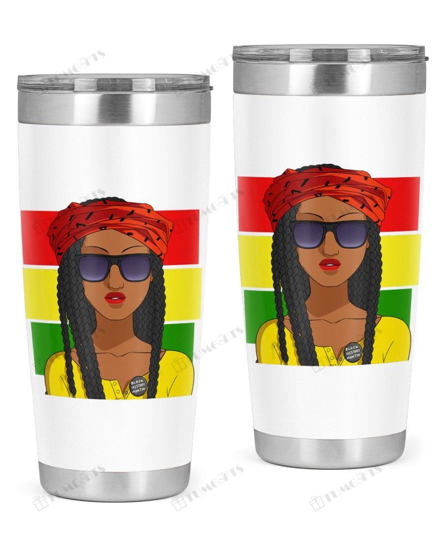 African American Braids For Black History Month Stainless Steel Tumbler, Tumbler Cups For Coffee Or Tea, Great Gifts For Thanksgiving Birthday Christmas