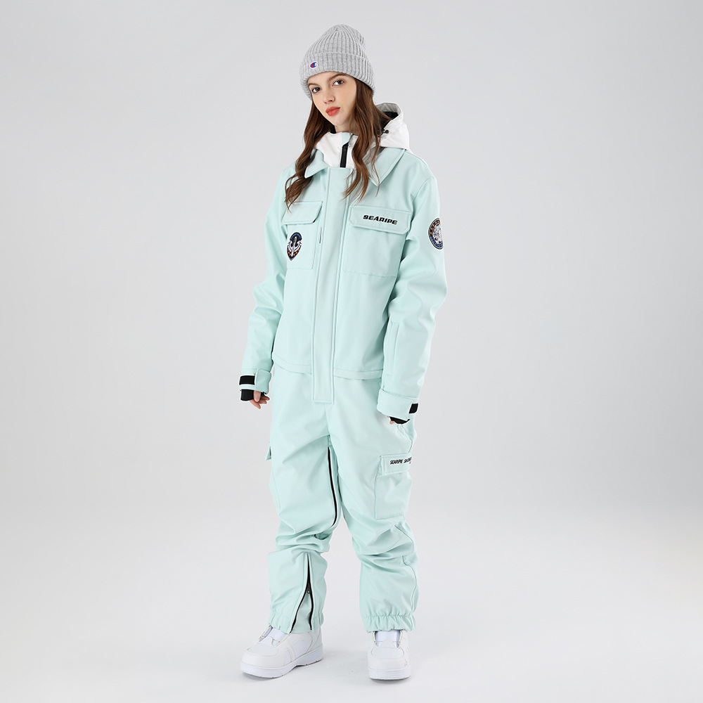 2022 Ski Overalls Women Ski Jumpsuit Outdoor One Piece Snow Suits Waterproof Woman Snowboard Overalls Women’s Ski Jacket Suit alx