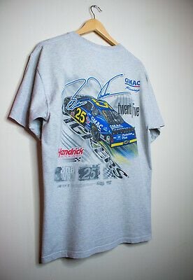 Vintage Nascar Usa Brian Vickers Racing Graphic Print T-shirt Extremely Faded L 3864