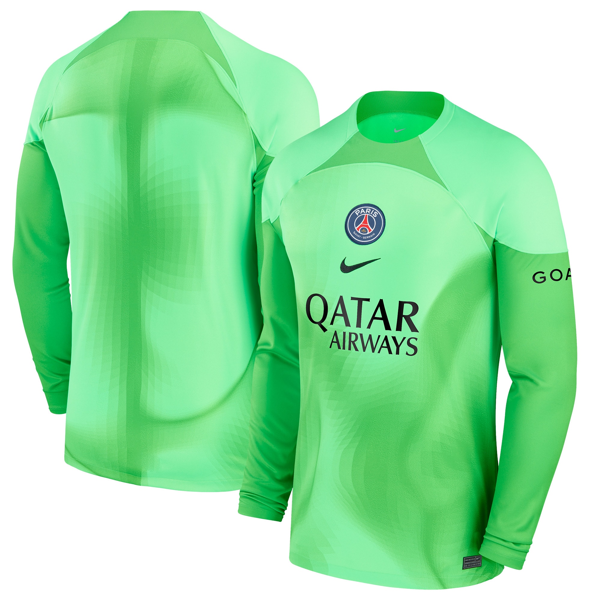 Paris Saint-Germain 2022/23 Home Replica Long Sleeve Blank Jersey – Green