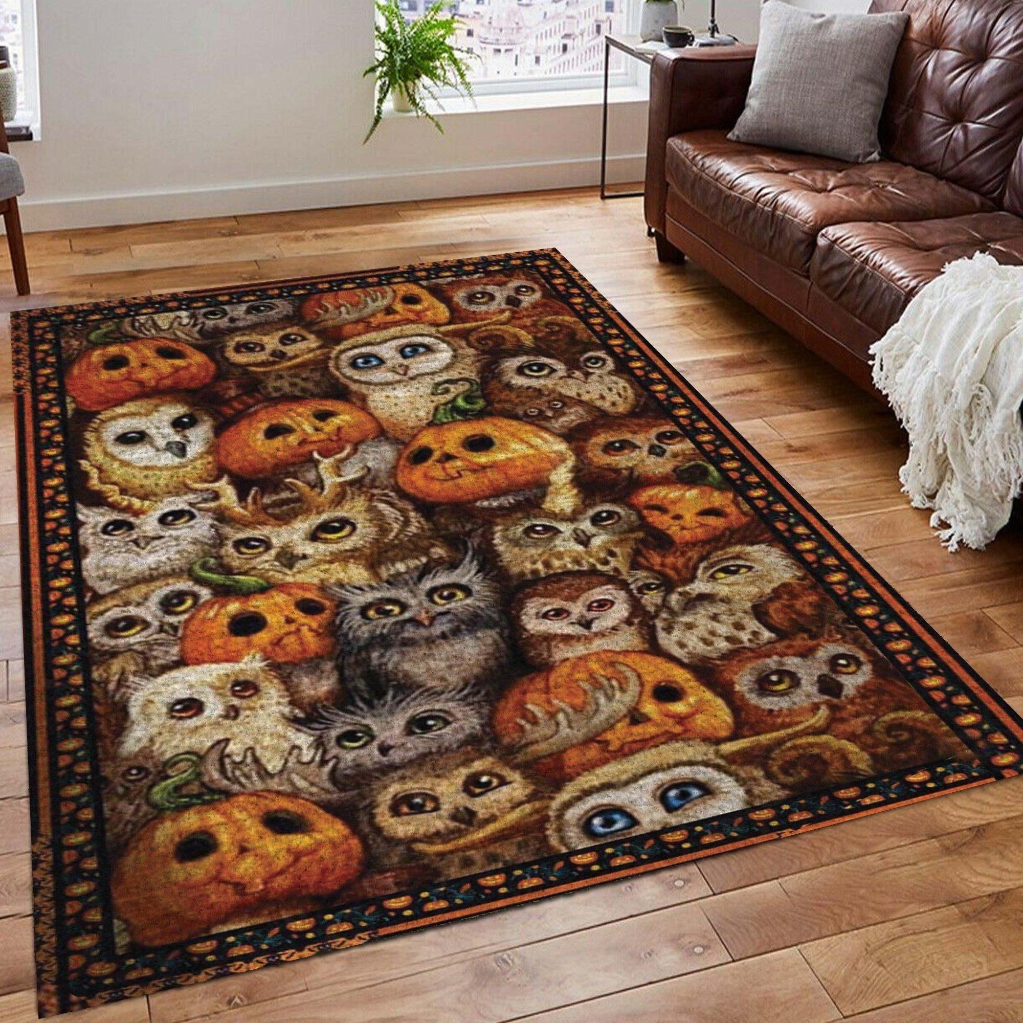 Owl Halloween Rug Chrismas Gift