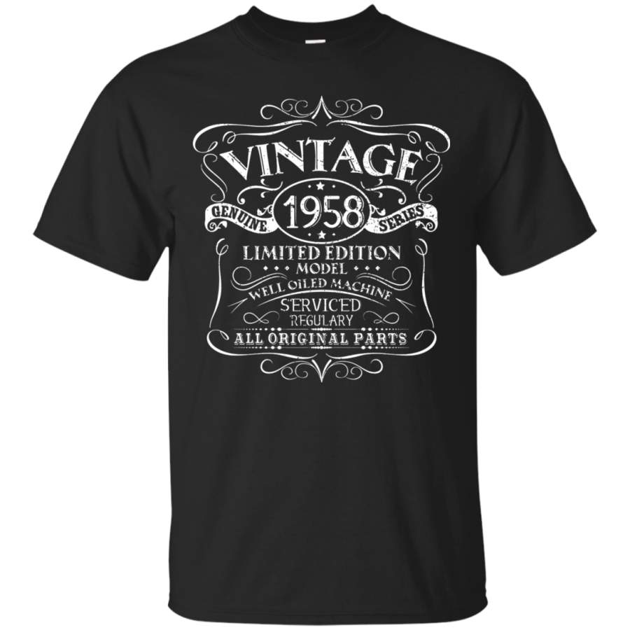 Vintage 60th Birthday Funny – 1958 All Original Parts Men/Women T shirt