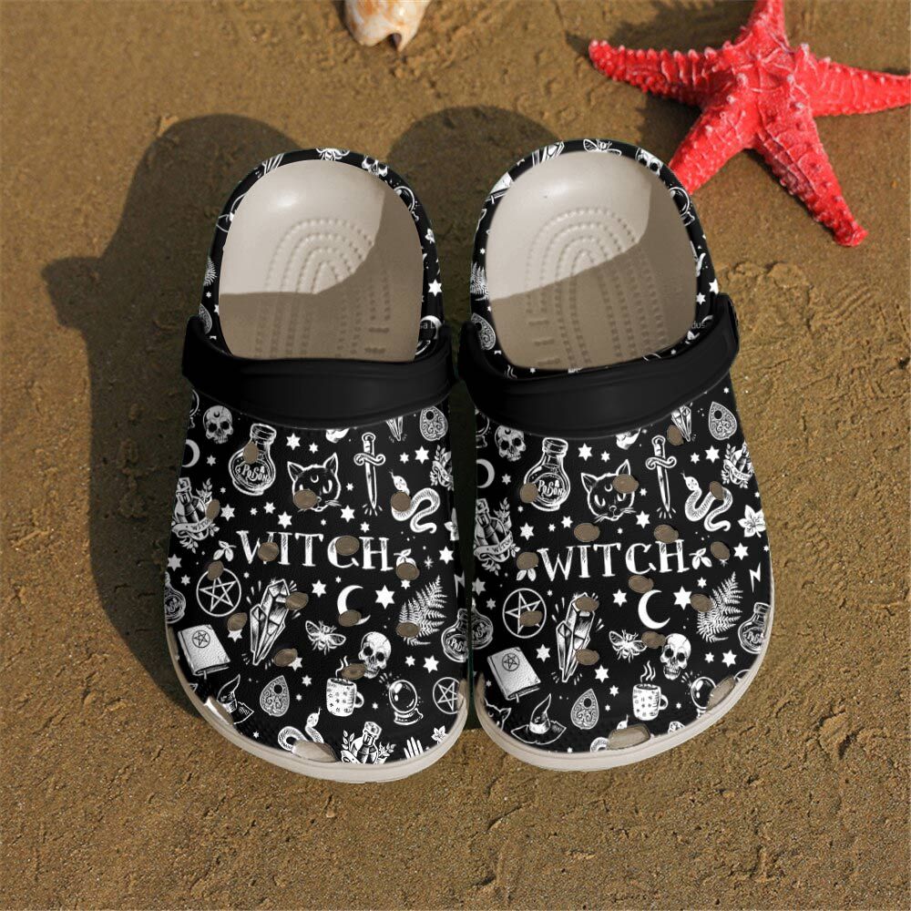 Witch Personalized Clog, Custom Name, Text, Color, Number Fashion Style For Women, Men, Kid, Print 3D