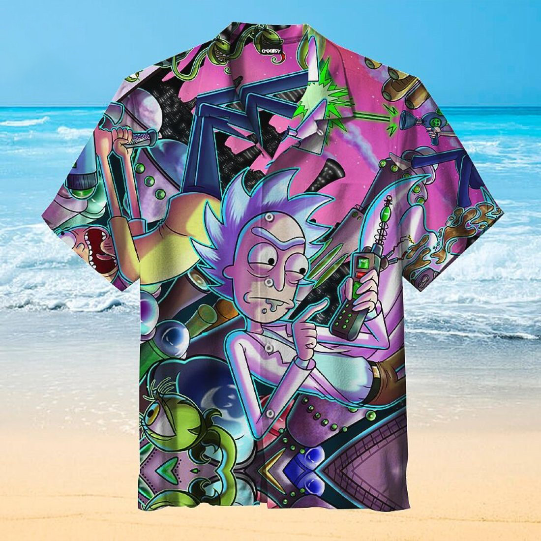 New Rick And Morty Experiments All Over Print Hawaii Shirt Ha92425