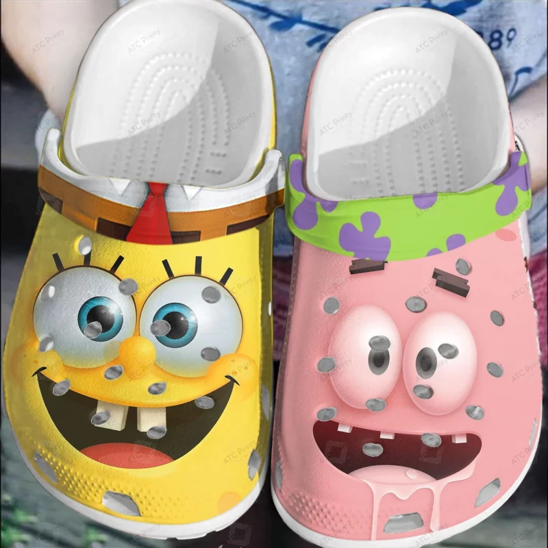 Sponge and Starfish shoes Crocs Crocband Clogs Shoes For Men Women 2