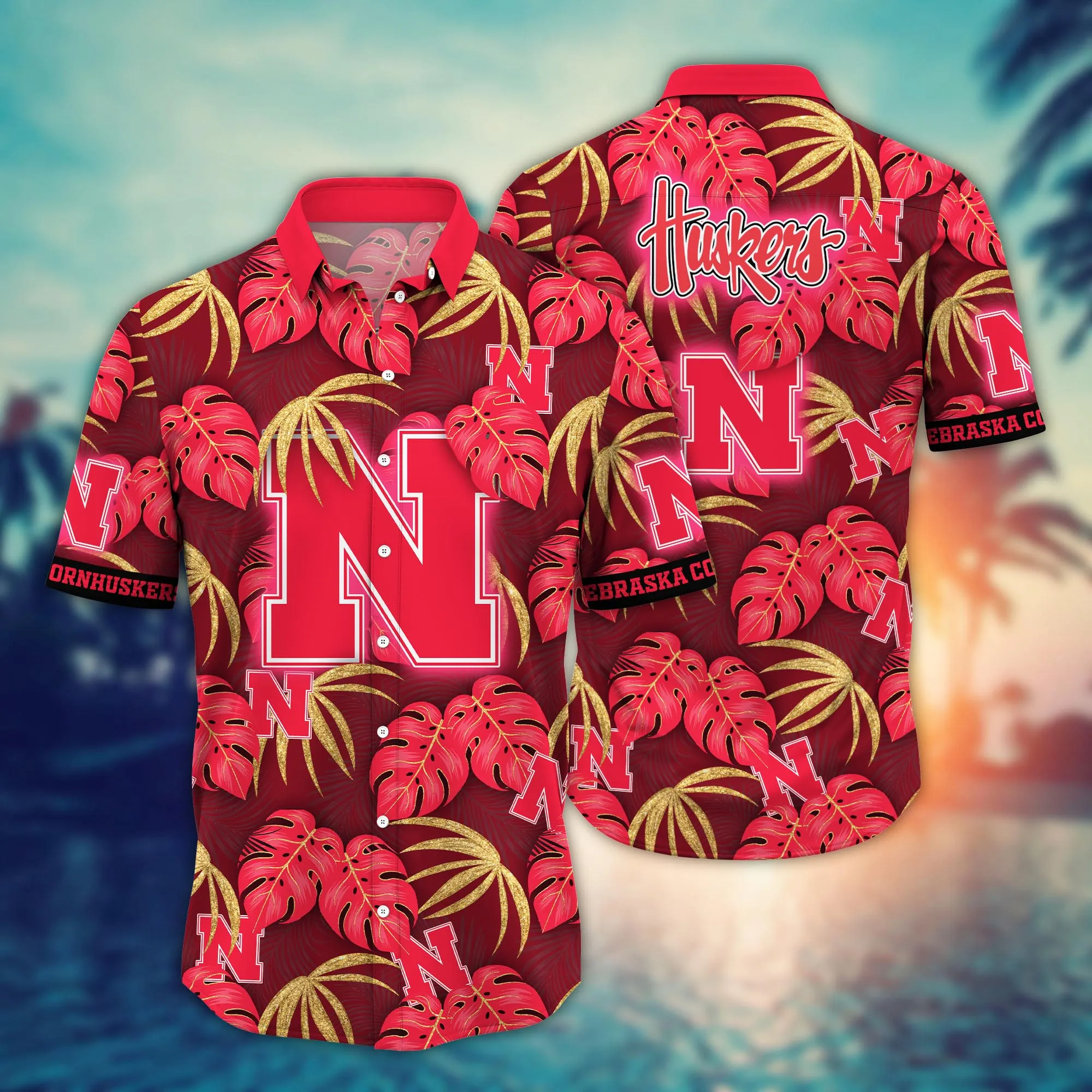 Nebraska Cornhuskers NCCA Hawaiian Shirt Tropical Aloha Shirt