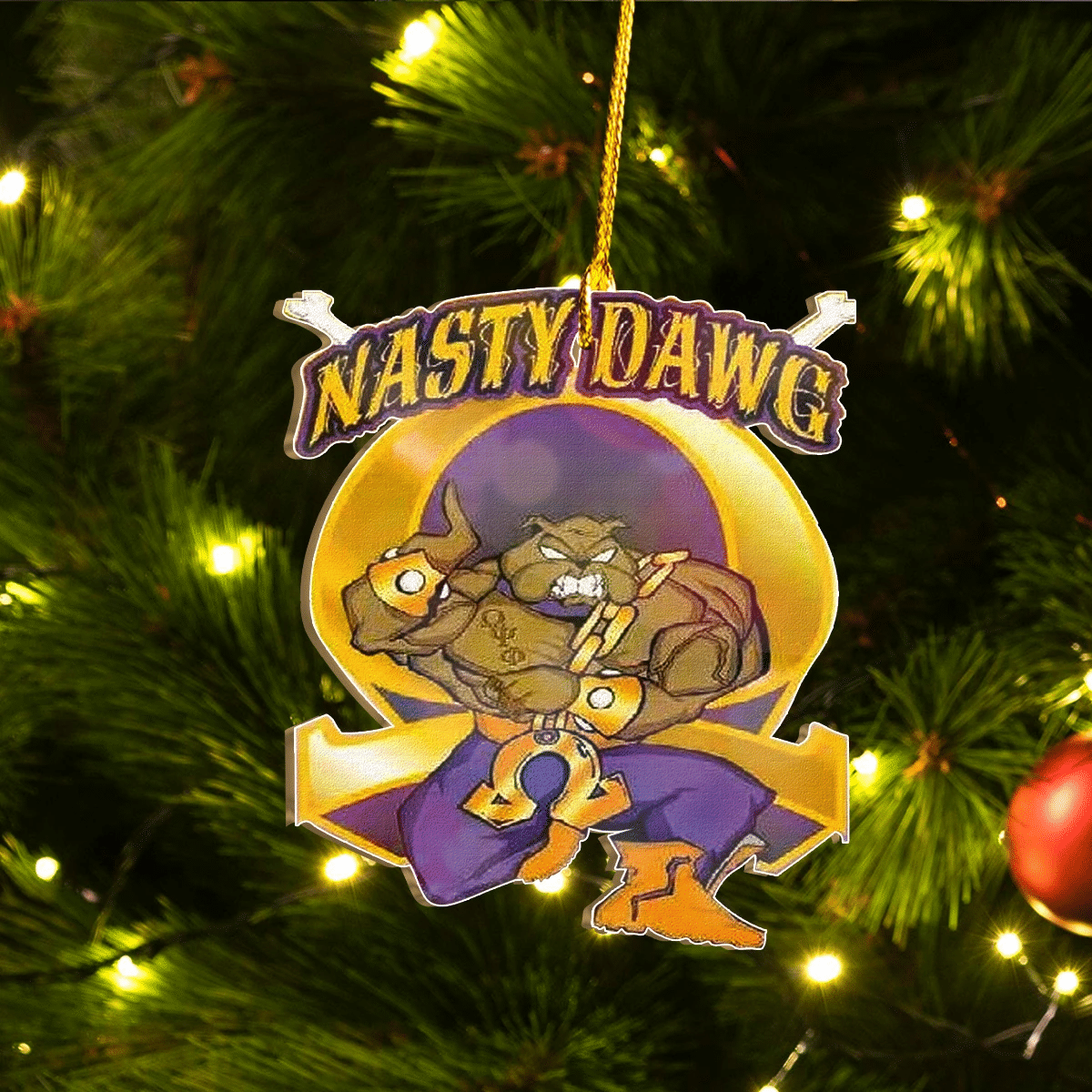 Getteestore Ornament – Omega Psi Phi Nasty Dawg Custom Shape Ornament A31