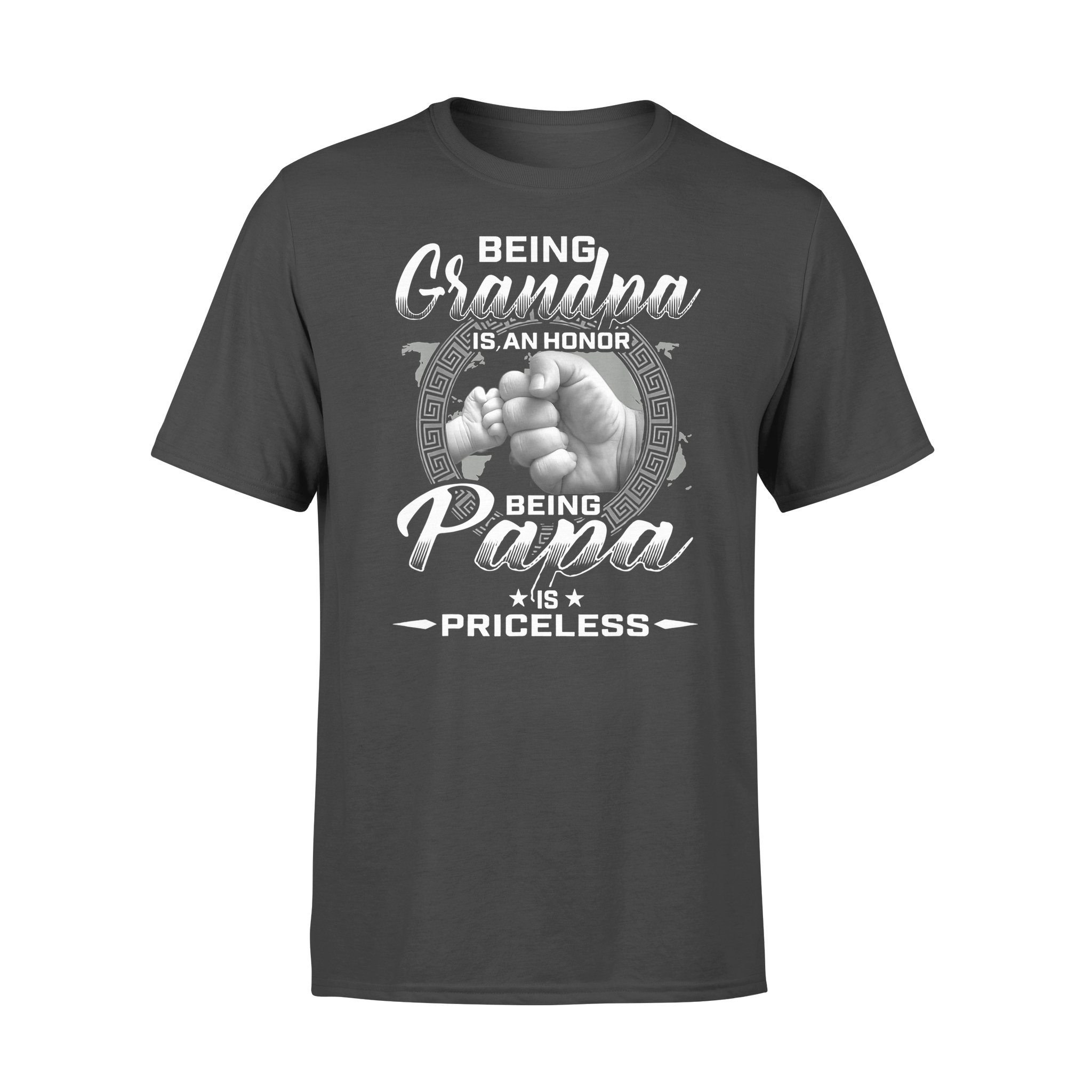 Being Grandpa Is An Honor Being Papa Is Priceless Funny T-Shirt – Premium T-shirt