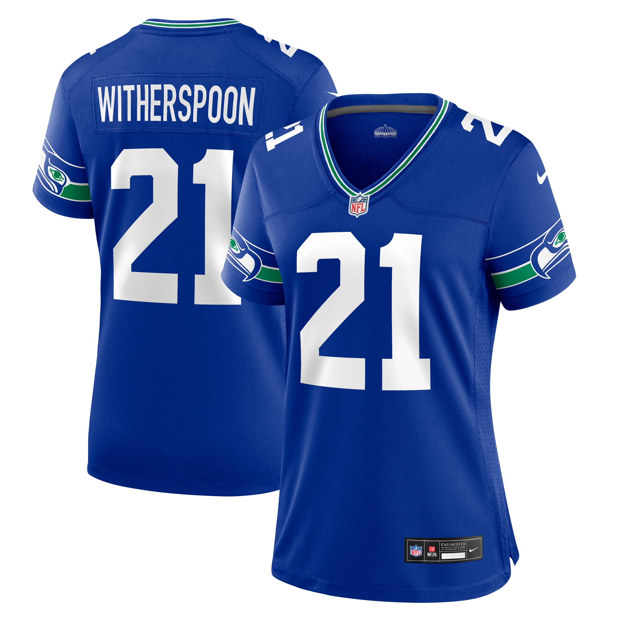 Devon Witherspoon Seattle Seahawks Women's Throwback Player Game Jersey – Royal