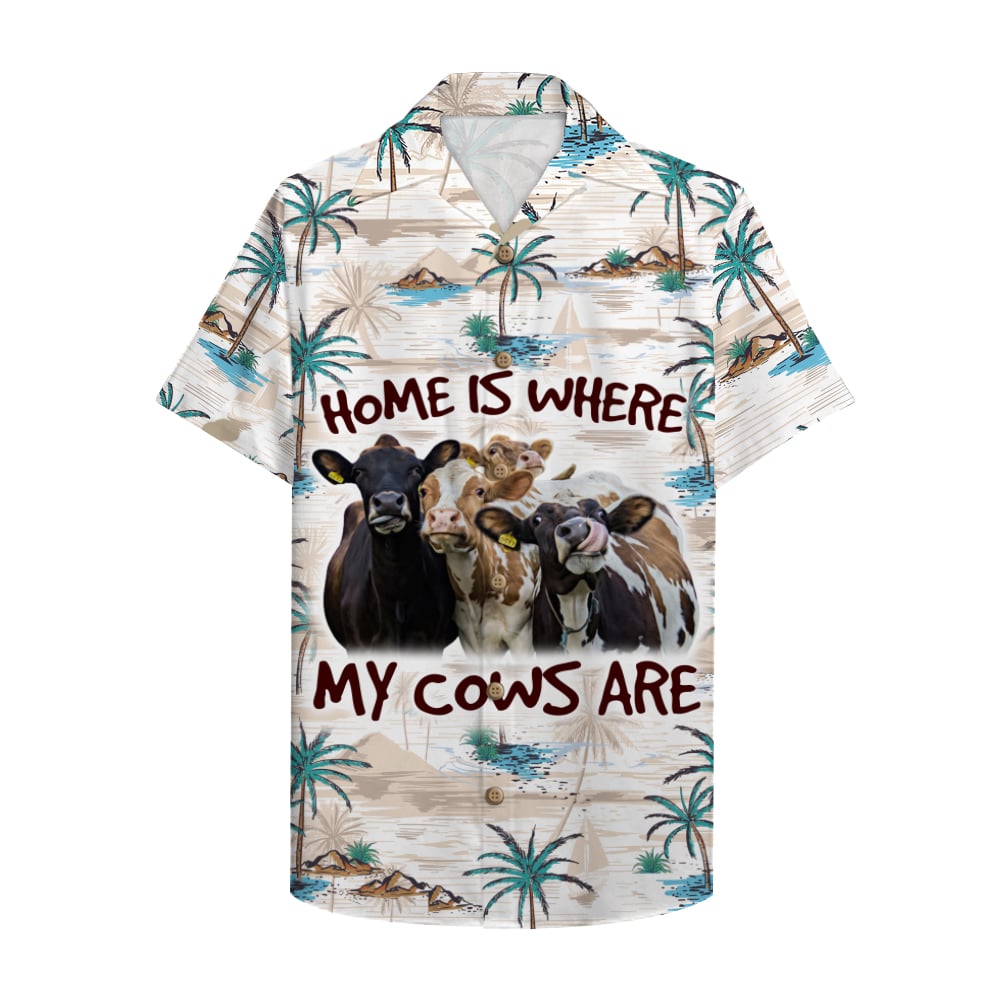 Farmer Cow Home Is Where My Cows Are Hawaii Aloha Shirt Ha3430