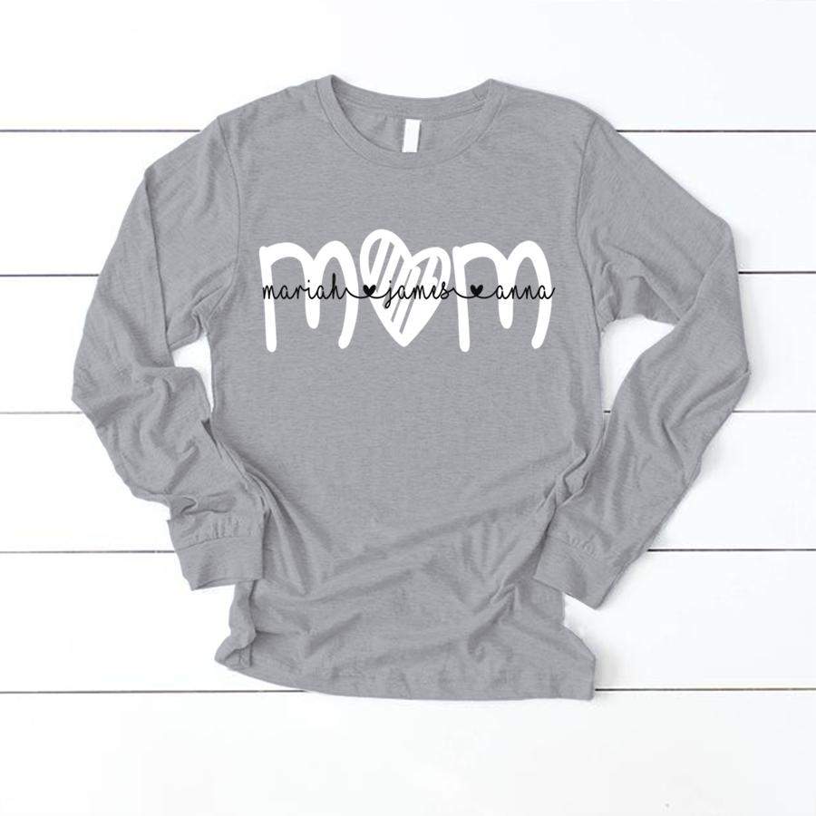 PERSONALIZED MOM LOVE SHIRT, CUSTOM MOM LOVE SHIRT