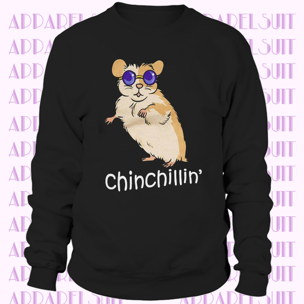 Women’s Cool Chinchilla Chilling Funny Animal Sweatshirt