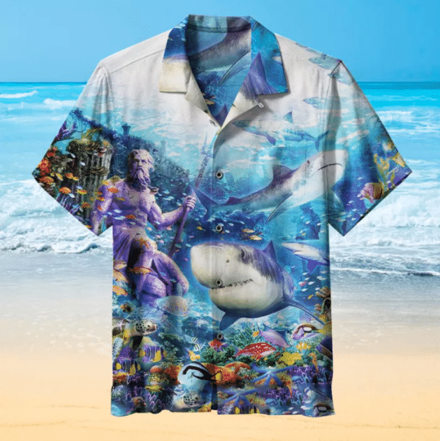 Atlantis Shark For Man And Woman Print Short Sleeve Hawaii Shirt Ha40603